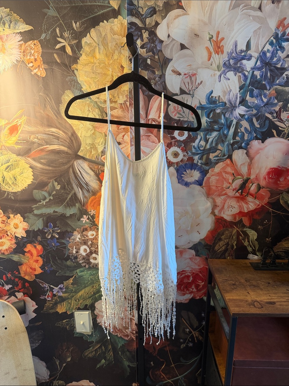 UMGEE lace-fringe cami tank in EUC